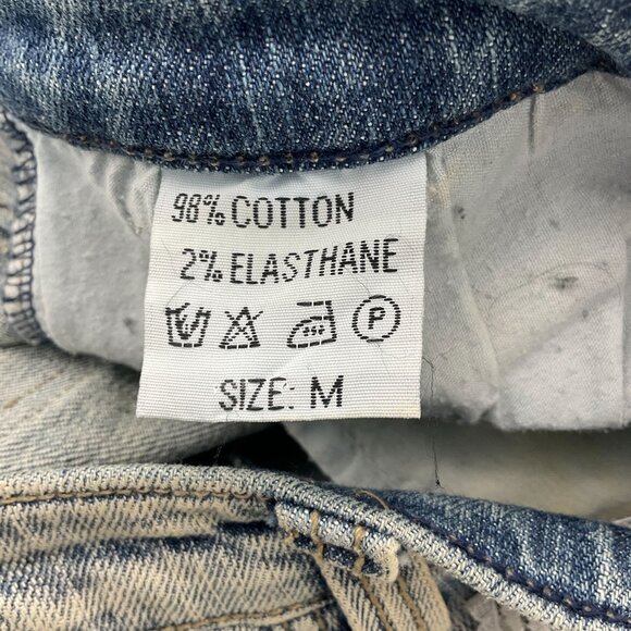 Rosa & Rose Embellished Lace Beading Cuffed Crop Jeans VTG Y2K Med - Picture 8 of 9